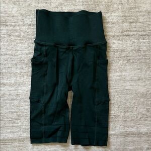 Fabletics Dark Green Athletic Shorts